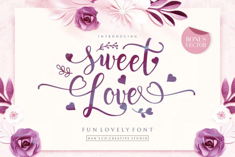 Sweet Love - Script Font - HansCo