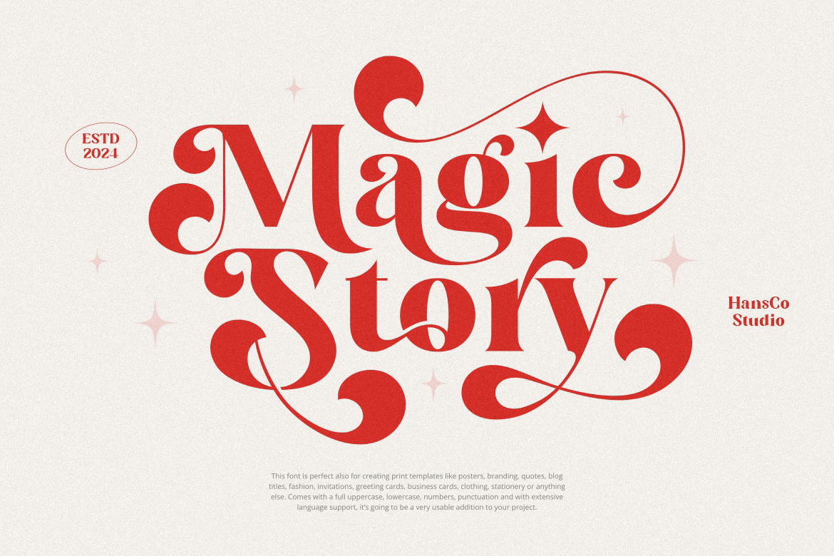 Magic Story Font – Retro Serif Font, Retro Serif Typeface, Cricut Font ...