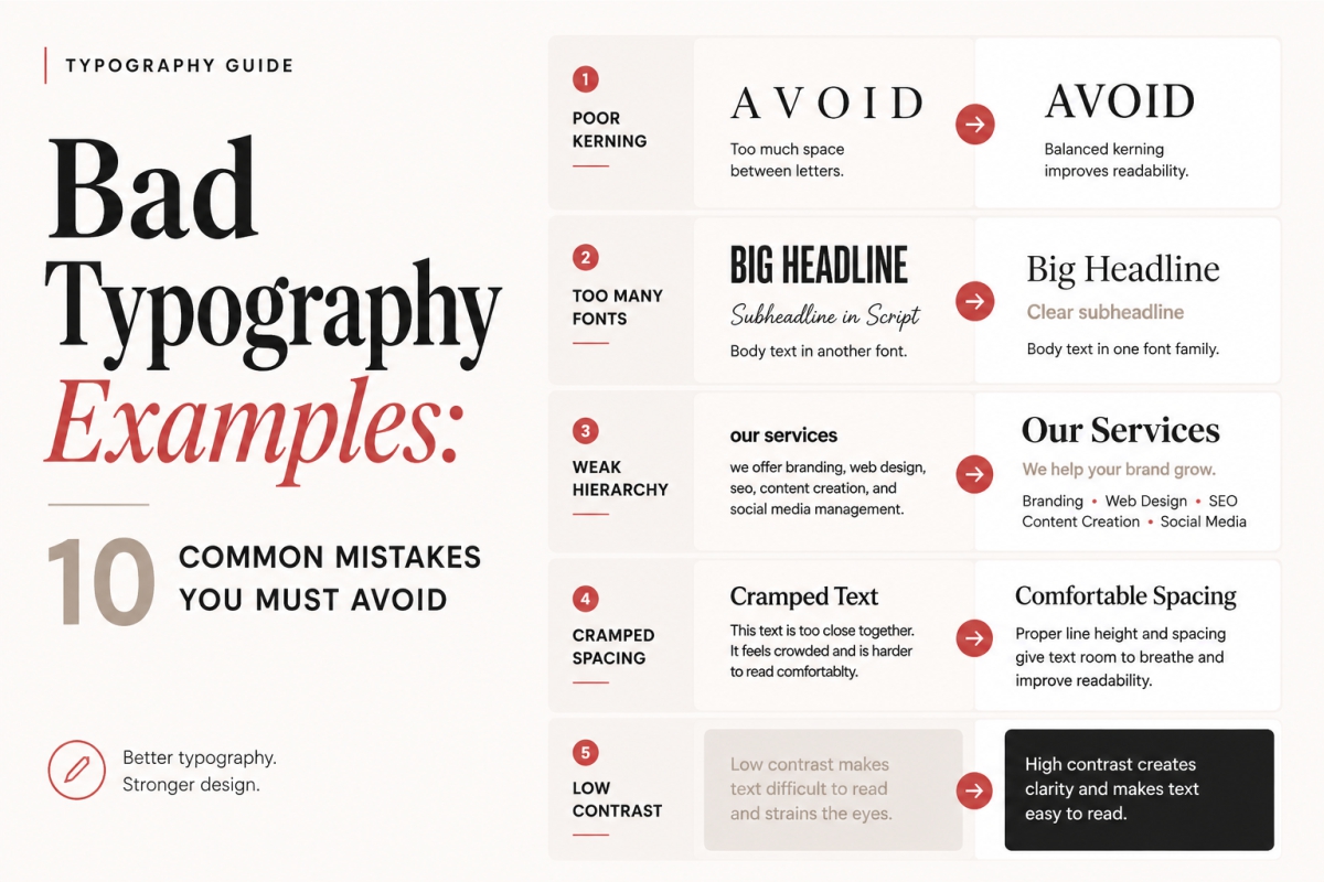 Bad Typography Examples: 10 Common Mistakes You Must Avoid - HansCo